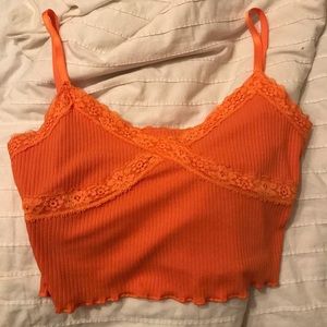 Orange lace tank top!